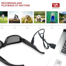 Load image into Gallery viewer, 1080P HD Wearable Sunglasses Camera with Video Recorder for Outdoor Surveillance
