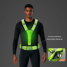 Load image into Gallery viewer, LED Reflective Safety Vest with Adjustable Straps and USB Rechargeable Lights