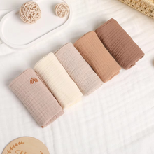 Load image into Gallery viewer, Soft 6-Layer Pure Cotton Baby Washcloth and Burp Cloth Set