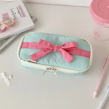 Load image into Gallery viewer, Minimalist Korean Fabric Pencil Case with Bowknot Design