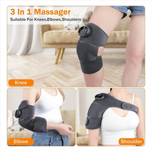 Load image into Gallery viewer, Heating Knee Massager 3 in 1 Portable Vibration and Heat Therapy Device for Knee Shoulder and Elbow Pain Relief