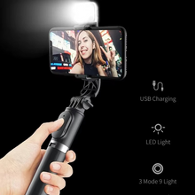 Load image into Gallery viewer, Bluetooth Selfie Stick Tripod with LED Fill Light and Remote Control
