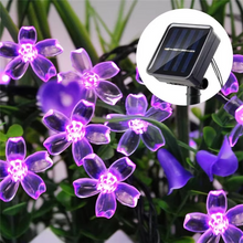 Load image into Gallery viewer, Solar Powered Sakura String Lights for Outdoor Decorative Lighting