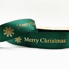 Load image into Gallery viewer, Christmas Printed Polyester Ribbon for Handmade Decoration and Gift Wrapping, 15ft x 1in