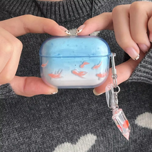 Load image into Gallery viewer, Gradient Blue Lucky Fish AirPods Case with Keyring