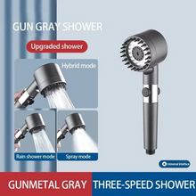 Load image into Gallery viewer, High Pressure 3-Mode Shower Head with Built-In Filter and Massage Brush