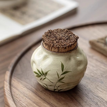 Load image into Gallery viewer, Hand Painted Wisteria Ceramic Tea Caddy