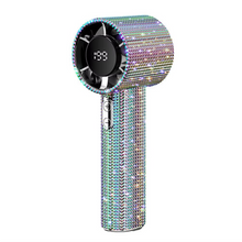 Load image into Gallery viewer, Diamond-Embellished Portable Fan with 199 Speed Settings and Type-C Recharge