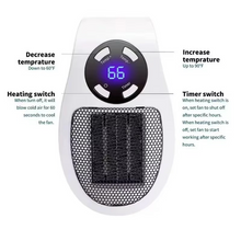 Load image into Gallery viewer, Compact Wall Mounted Electric Space Heater for Home and Office