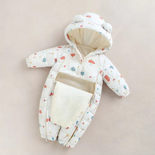 Load image into Gallery viewer, Cozy Fleece Hooded Romper for Babies and Toddlers