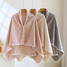Load image into Gallery viewer, Cozy Thickened Flannel Shawl and Nap Blanket for Shoulder and Neck Warmth