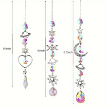 Load image into Gallery viewer, Galaxy Star and Moon Crystal Wind Chime Pendant for Home and Garden Decor