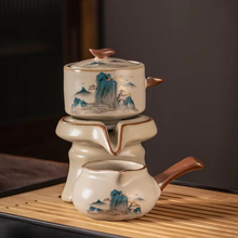 Load image into Gallery viewer, Rectangular Wooden Tea Tray with Drainage for Home Serving and Table Decor