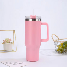 Load image into Gallery viewer, Stainless Steel Insulated Tumbler with Straw and Handle – 40 oz Large Capacity Thermal Cup