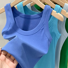 Load image into Gallery viewer, Women's Solid Round Neck Ribbed Tank Top