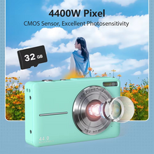 Load image into Gallery viewer, High-Resolution Kids' Digital Camera - 1080P HD, 44MP with 16X Zoom