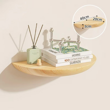 Load image into Gallery viewer, Half-Round Wooden Floating Shelf - Modern Wall-Mounted Display for Home & Bathroom