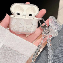 Load image into Gallery viewer, Sparkling Pink Butterfly Print Protective Case for Wireless Earbuds