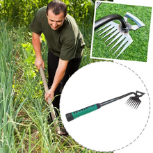 Load image into Gallery viewer, Dual-Purpose 8-Tooth Manganese Steel Hoe with Non-Slip Rubber Handle for Weeding, Digging, and Soil Loosening