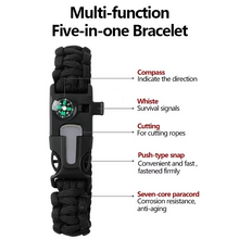 Load image into Gallery viewer, Outdoor Multi-Function Paracord Survival Bracelet with Fire Starter and Emergency Rope