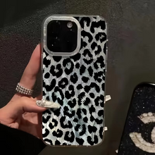 Load image into Gallery viewer, Leopard Print Glitter Shine Reflective Phone Case