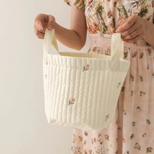 Load image into Gallery viewer, Quilted Baby Diaper Storage and Toy Organizer Tote