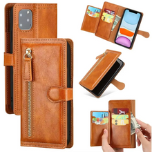 Load image into Gallery viewer, Premium Leather iPhone Flip Wallet & Stand Case