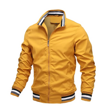 Load image into Gallery viewer, Men's Casual Bomber Jacket with Zipper Front, Lightweight Windbreaker for Spring and Autumn