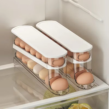 Load image into Gallery viewer, Automatic Rolling Egg Organizer for Refrigerator, Two-Tier Egg Storage Container