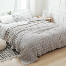 Load image into Gallery viewer, Diamond Dot Cotton Blanket, Soft Breathable 3-Layer Gauze