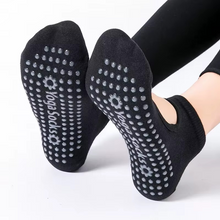 Load image into Gallery viewer, Non Slip Backless Yoga Socks with Breathable Cotton Grip
