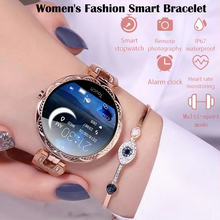 Load image into Gallery viewer, Luxury Women’s Smart Fitness Watch with Crystal Design and Health Tracking