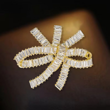 Load image into Gallery viewer, Elegant Multicolor Zircon Tassel Bow Brooch for Women