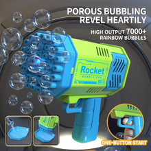 Load image into Gallery viewer, Bubble Handheld Bubble Machine - 40-Hole LED Bubble Gun Set for Kids & Adults