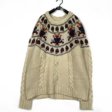 Load image into Gallery viewer, Vintage Japanese 3D Floral Embroidered Soft Knit Sweater