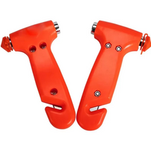 Load image into Gallery viewer, 2-in-1 Car Safety Hammer – Emergency Window Breaker & Seat Belt Cutter Tool
