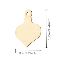 Load image into Gallery viewer, 10pcs 4x3in Unfinished Wooden Heart Ornaments for DIY Crafts and Holiday Decorations