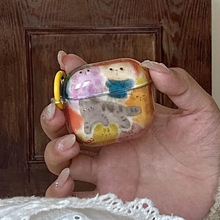 Load image into Gallery viewer, Clear Yellow Soft Cat Earphone Cover for AirPods