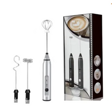 Load image into Gallery viewer, Portable USB Electric Milk Frother Handheld Coffee Whisk and Mini Food Blender
