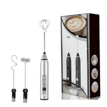 Load image into Gallery viewer, Portable USB Electric Milk Frother Handheld Coffee Whisk and Mini Food Blender