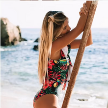 Load image into Gallery viewer, Women's Ruffle One Piece Push Up Swimsuit