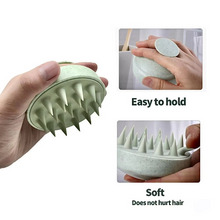 Load image into Gallery viewer, Wheat Straw Silicone Scalp Massage Shampoo Brush with Soft Silicone Bristles