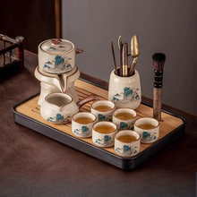 Load image into Gallery viewer, Rectangular Wooden Tea Tray with Drainage for Home Serving and Table Decor