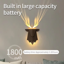Load image into Gallery viewer, 3D Reindeer Antler Wall Lamp Rechargeable LED Night Light with Remote Control