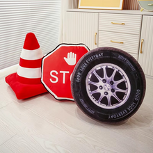 Load image into Gallery viewer, Plush Traffic Sign Cushion – Soft Decorative Road Safety Pillow
