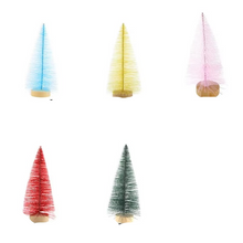 Load image into Gallery viewer, Mini Bottle Brush Christmas Trees Tabletop Holiday Decorations
