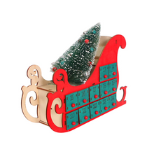Load image into Gallery viewer, Wooden Christmas Countdown Calendar With Tree, 24 Day Wear Resistant Holiday Décor
