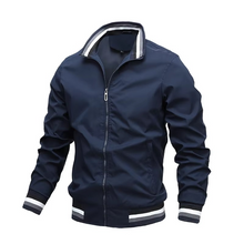 Load image into Gallery viewer, Men's Casual Bomber Jacket with Zipper Front, Lightweight Windbreaker for Spring and Autumn