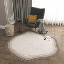 Load image into Gallery viewer, Irregular Round Fluffy Plush Area Rug for Bedroom and Living Room