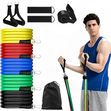 Load image into Gallery viewer, Complete Resistance Band Fitness Set with Handles and Ankle Straps